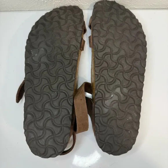 Birkenstock Yara Habana Oiled Brown Leather Ankle Wrap Sandals, Size 40 (9)