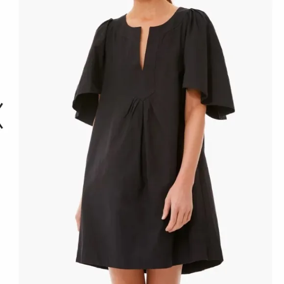 Black Finley Flutter Sleeve DressPOMANDER PLACE