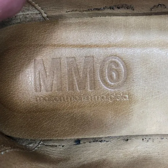 Black MM6 Maison Martin Margiela Leather Ballet Flats EU40/US 9