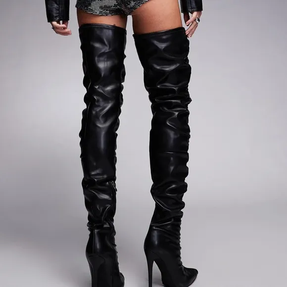 Black Thigh-High Women's Boots