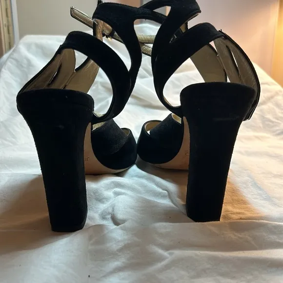 Black velvet 4 inch Jimmy Choo heels
