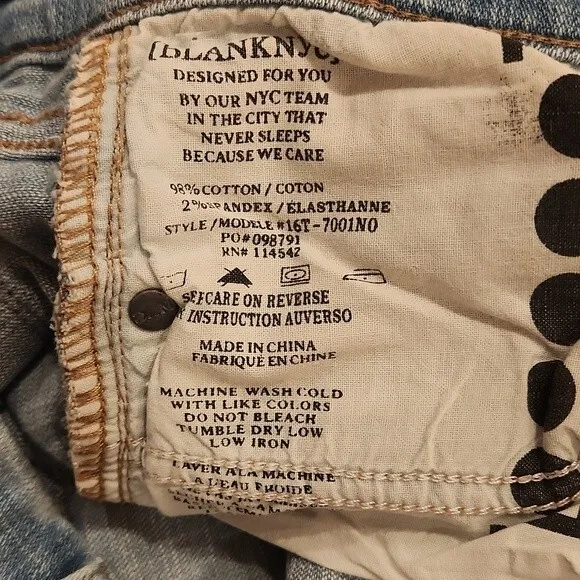 Blank NYC Skinny Classique Splatter Distressed Jeans size 31