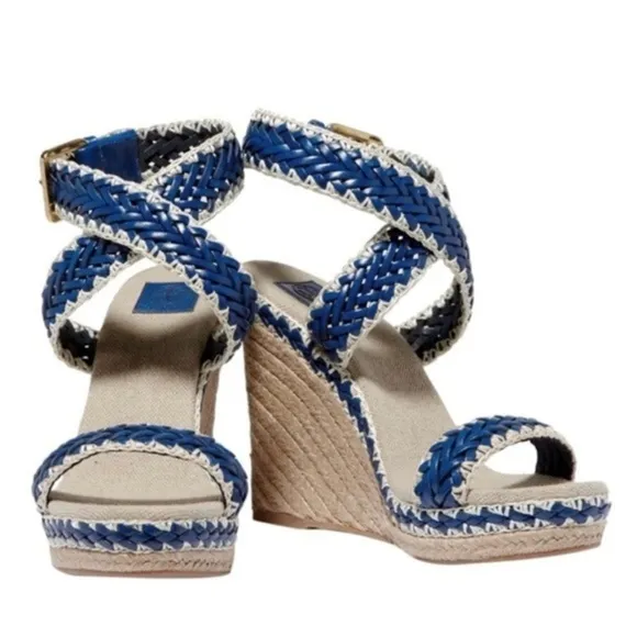 BNIB Tory Burch lilah wrap wedge sandal