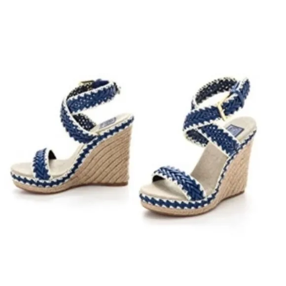 BNIB Tory Burch lilah wrap wedge sandal