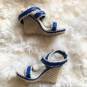 BNIB Tory Burch lilah wrap wedge sandal