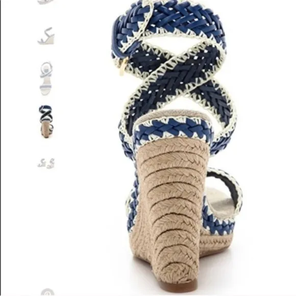 BNIB Tory Burch lilah wrap wedge sandal