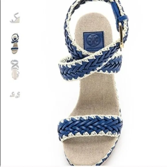 BNIB Tory Burch lilah wrap wedge sandal