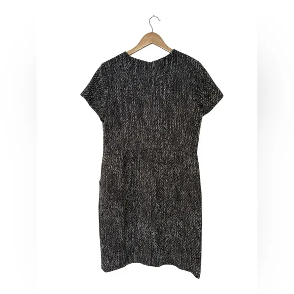 Boden Chic Brown Tweed Shift Dress Size US 12R