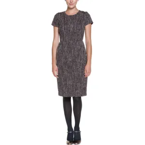 Boden Chic Brown Tweed Shift Dress Size US 12R