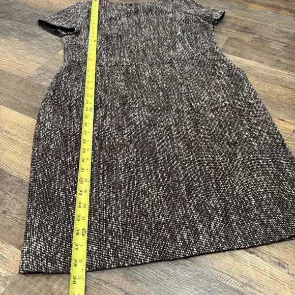 Boden Chic Brown Tweed Shift Dress Size US 12R