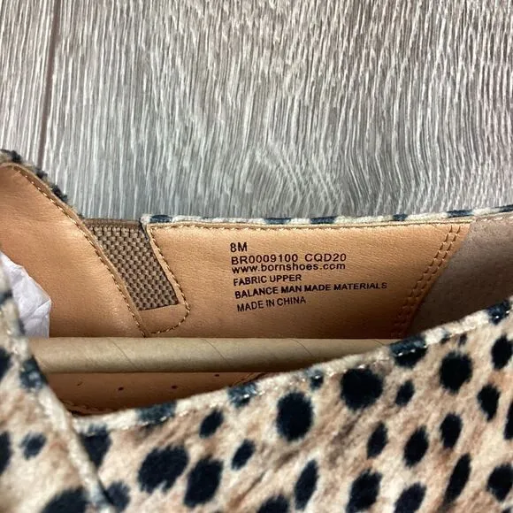 Born Loafers NEW Sebra Women's Shoes Flats Leopard Natural‎ 8