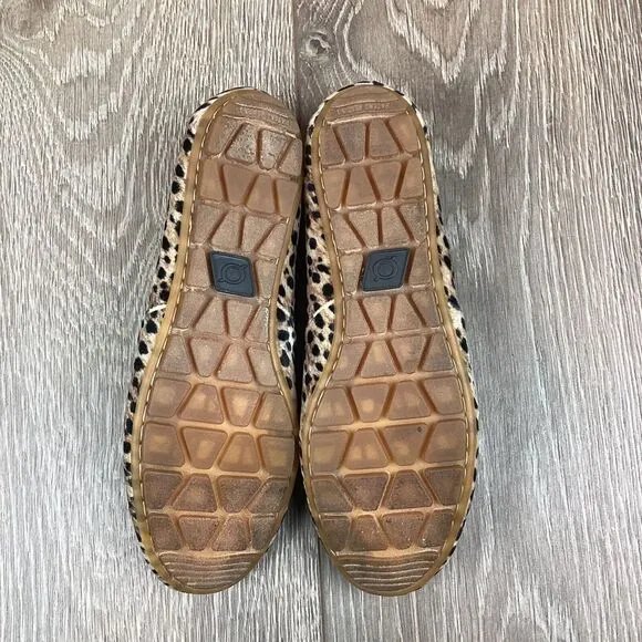Born Loafers NEW Sebra Women's Shoes Flats Leopard Natural‎ 8