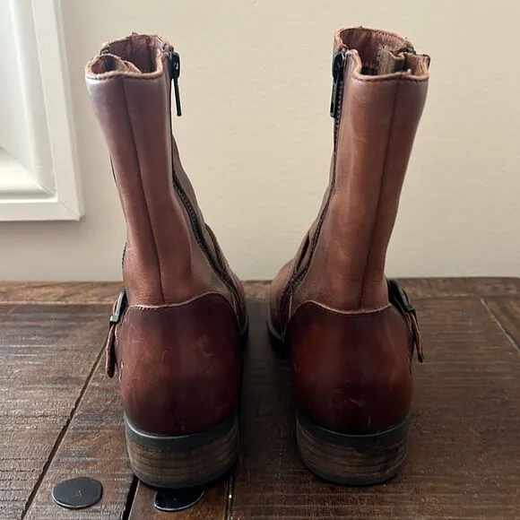 Born Women's Leather Buckle Boots Size 7.5