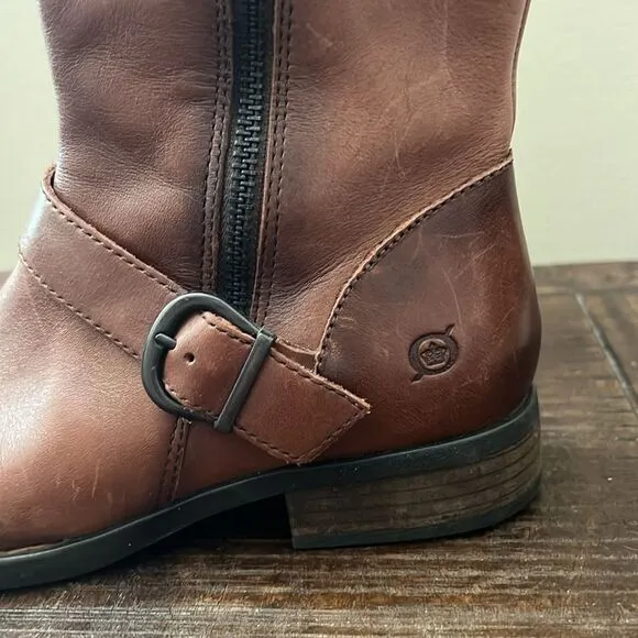 Born Women's Leather Buckle Boots Size 7.5
