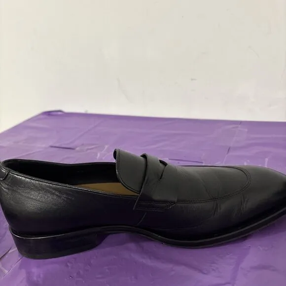 Boss Derrek Penny Loafers Black Leather Men's Size 7.5 Excellent