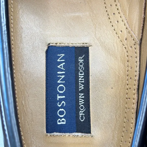 Bostonian Crown Windsor Black All Leather Penny Loafer Shoe Size 9.5 DPreppy
