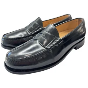 Bostonian Crown Windsor Black All Leather Penny Loafer Shoe Size 9.5 DPreppy