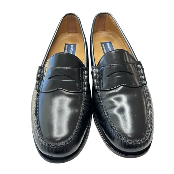 Bostonian Crown Windsor Black All Leather Penny Loafer Shoe Size 9.5 DPreppy