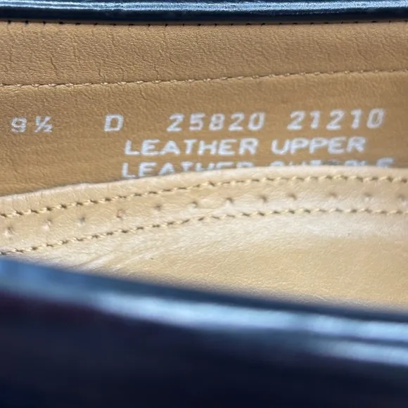 Bostonian Crown Windsor Black All Leather Penny Loafer Shoe Size 9.5 DPreppy