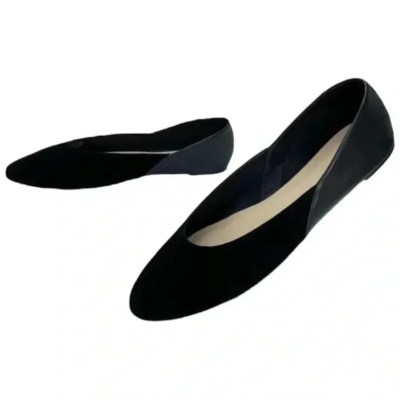 Botkier Britt Womens Flats 6.5M Black Leather Slip On