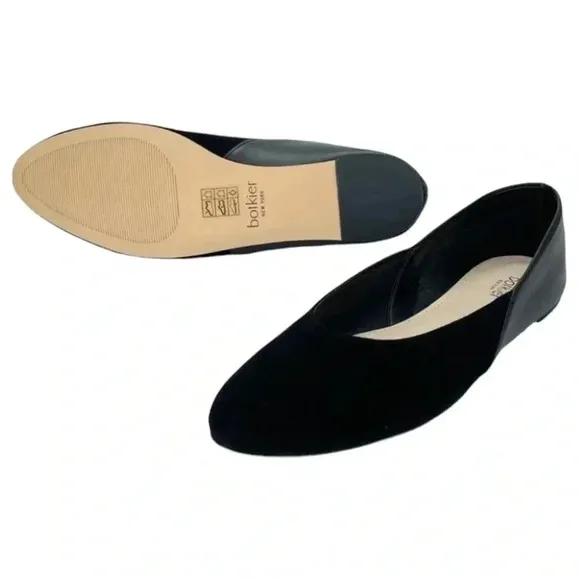 Botkier Britt Womens Flats 6.5M Black Leather Slip On