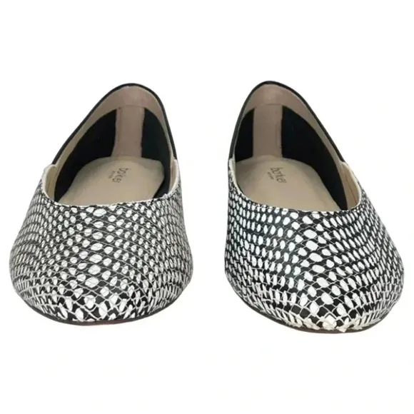 Botkier Britt Womens Flats 6M Leather Snake Print Slip On