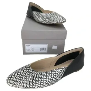 Botkier Britt Womens Flats 6M Leather Snake Print Slip On