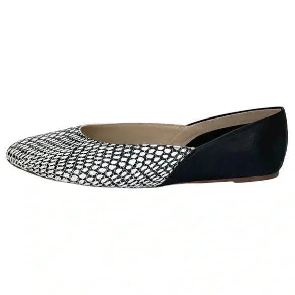 Botkier Britt Womens Flats 6M Leather Snake Print Slip On