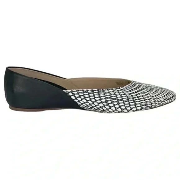 Botkier Britt Womens Flats 6M Leather Snake Print Slip On