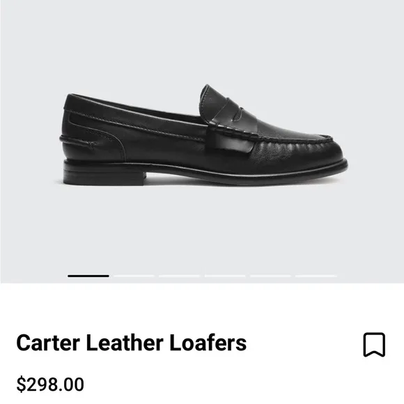 Brand New In Box rag &amp; bone Leather Carter Loafers size 8 Black