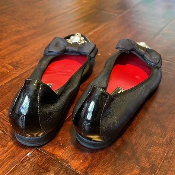 Brighton real leather jeweled ballet flats on trend this season great quality