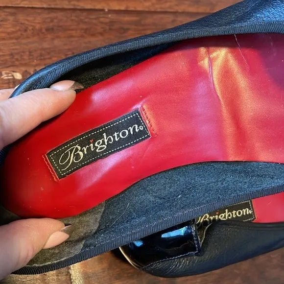 Brighton real leather jeweled ballet flats on trend this season great quality
