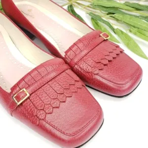 Brooks Brothers Loafers Red Leather Fringe Size 8