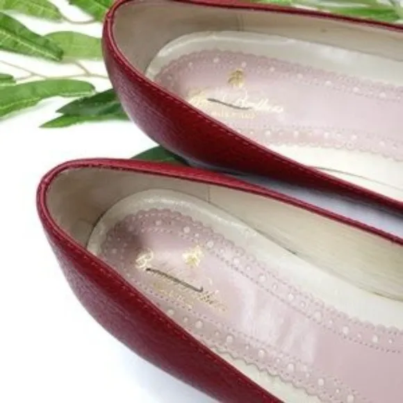 Brooks Brothers Loafers Red Leather Fringe Size 8
