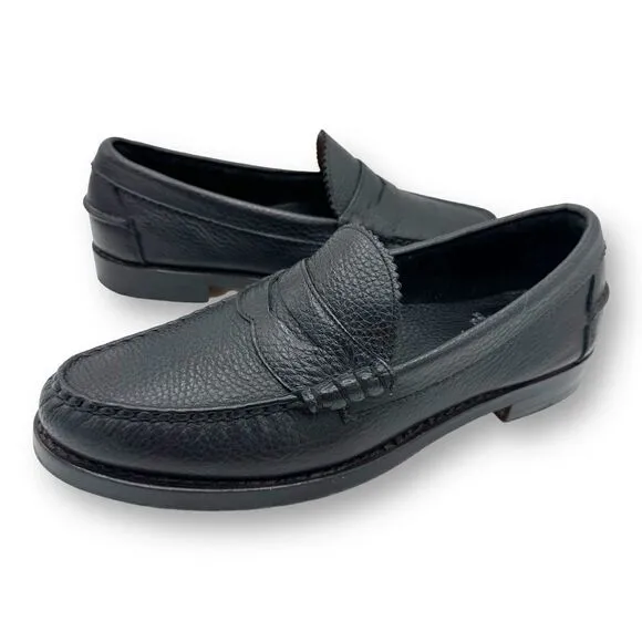 Brooks Brothers x Allen Edmonds Black Leather Penny Loafers 10.5 D