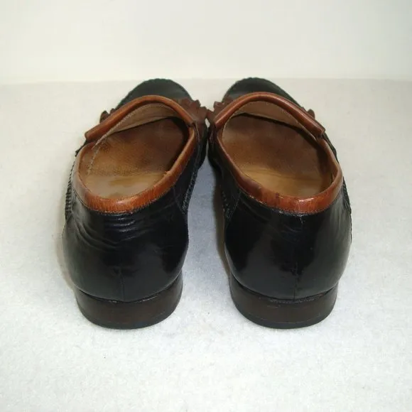 BRUNO MAGLI Tu-Tone Leather Kiltie Loafers Size 10 1/2