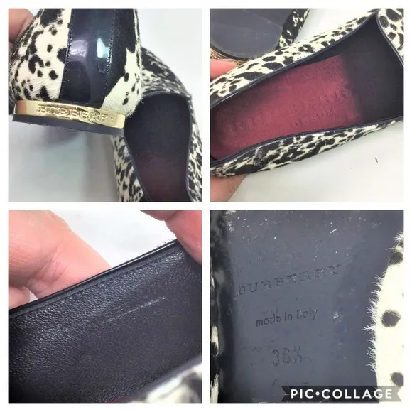 Burberry Animal Print Logo Flat Loafer 5.5 / 36.5