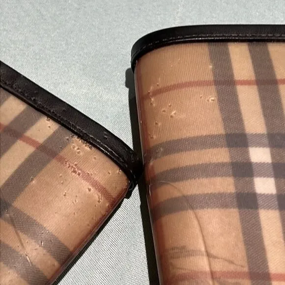Burberry Plaid Signature Knee High Rain Boots Size 36/ 5.5 Fisherman Core B40