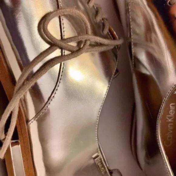 Calvin Klein Camella Oxford Shoe silver size 8