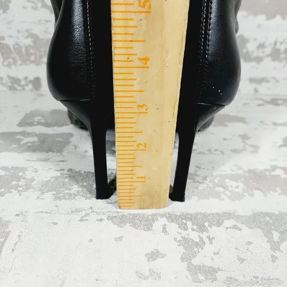 Calvin Klein Womens Black Goring Padded Sacha Pointy Toe Stiletto Boots M166