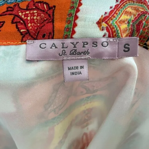 Calypso St. Barth Silk Maxi Skirt - Small