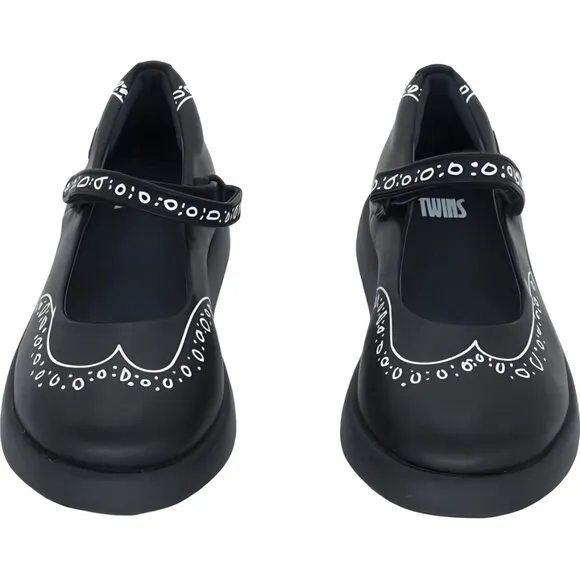Camper Kids Girls Black Duet Mary Jane Flat, 11 Toddler