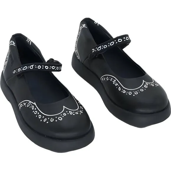 Camper Kids Girls Black Duet Mary Jane Flat, 11 Toddler