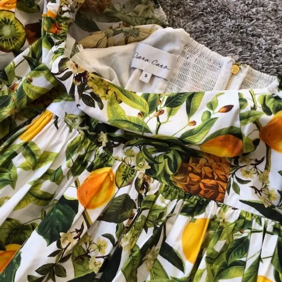 CARA CARA Sip Sip Mini Dress - Banana Multi