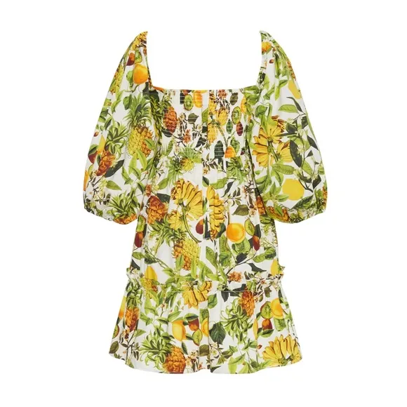 CARA CARA Sip Sip Mini Dress - Banana Multi