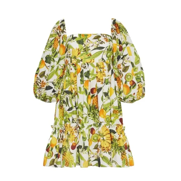 CARA CARA Sip Sip Mini Dress - Banana Multi