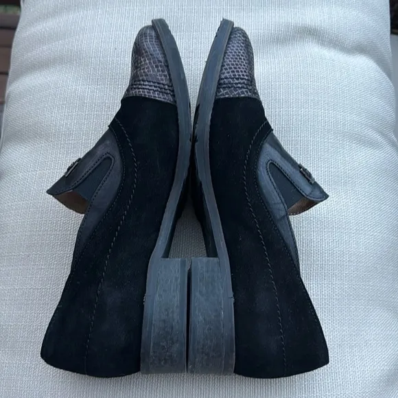 CASTA loafers Anthropologie leather sz 40 women’s 8.5 / 9 black suede