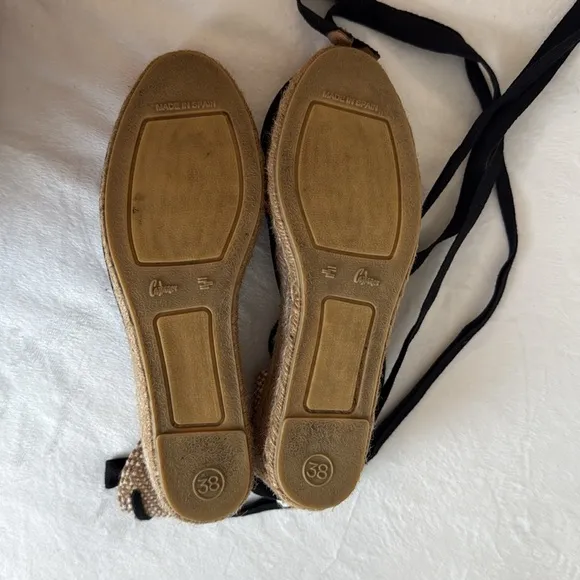 Castañer's Carina sandals Black and Tan Women's Espadrilles size 38
