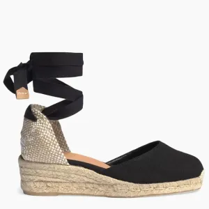 Castañer's Carina sandals Black and Tan Women's Espadrilles size 38