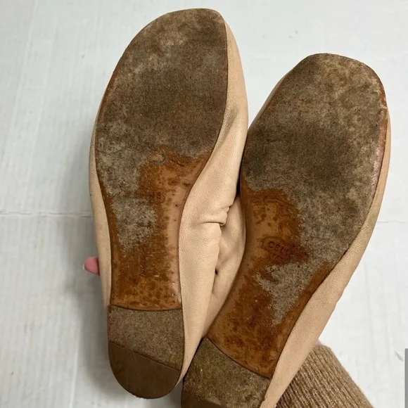 Celine Nude Pink Leather Ballet Flats